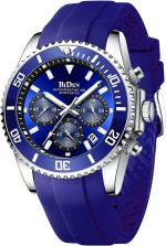 BIDEN Mens Watches Chronograph Stainless Steel Waterproof Date Analog Quartz Watch Business Wrist Watches for Men